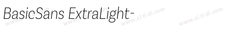 BasicSans ExtraLight字体转换 BasicSans ExtraLight字体转换